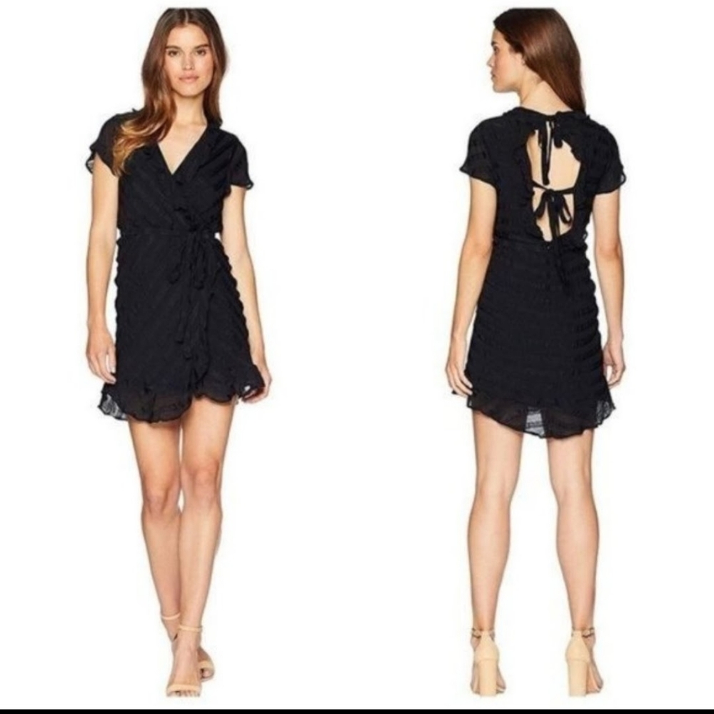 Bardot Black open back v cut dress - Picture 3 of 7